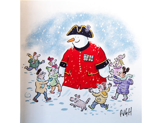 Chelsea Pensioner Snowman - Christmas Cards (10 Pack)