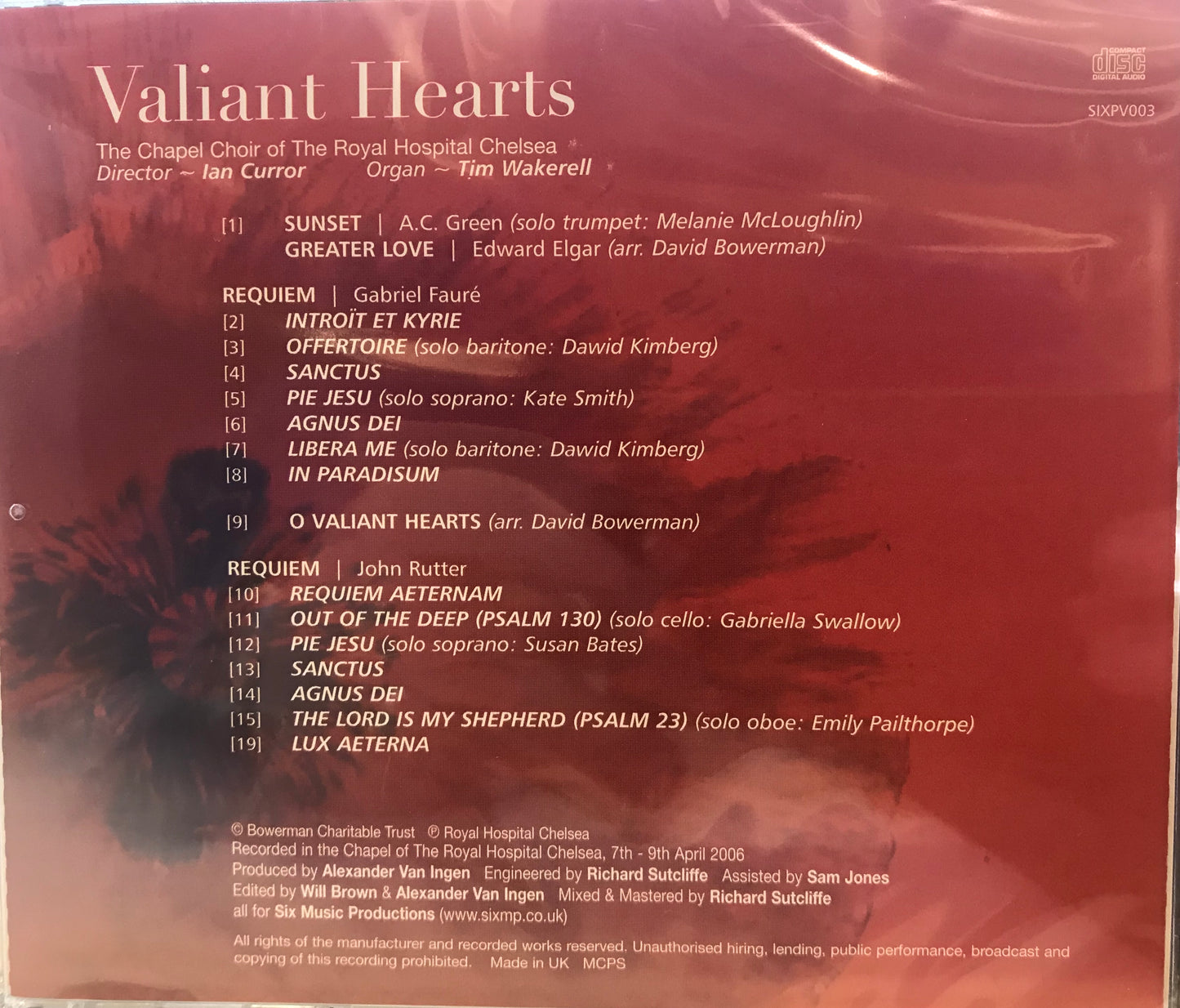 Valiant Hearts CD