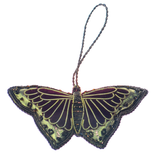 Gold and Maroon Butterfly Hanging Decoration