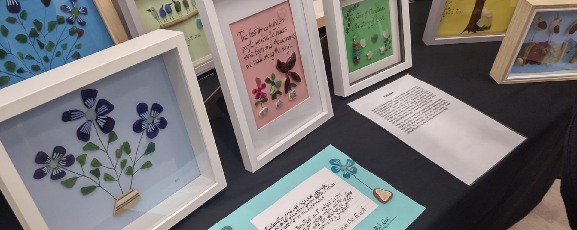 Sea Glass Artwork as designed by Chelsea Pensioner Mick Gue